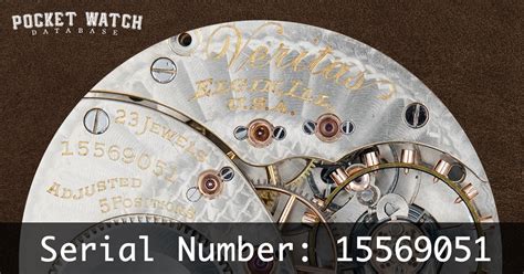 pocket watch serial number lookup
